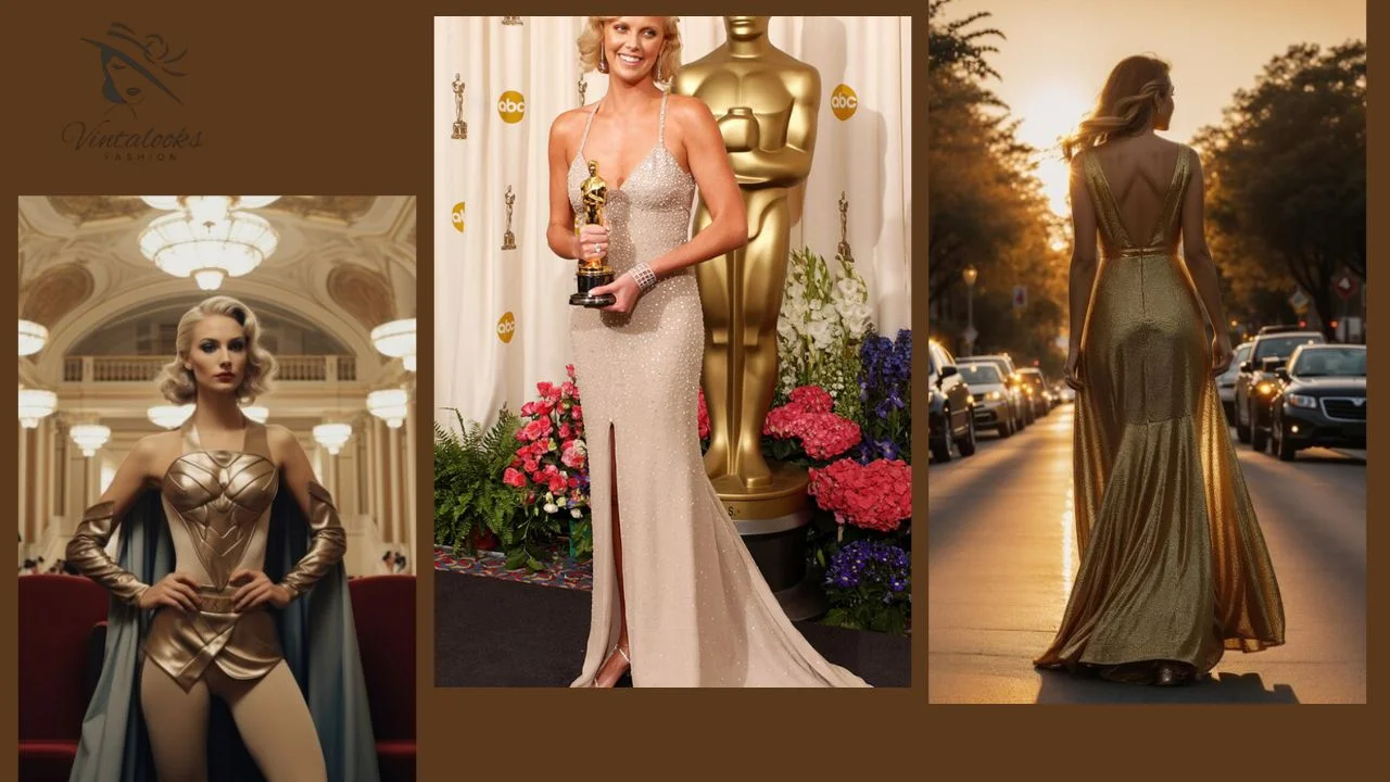  Charlize Theron's Gold Dior Gown( 2005 Oscars)